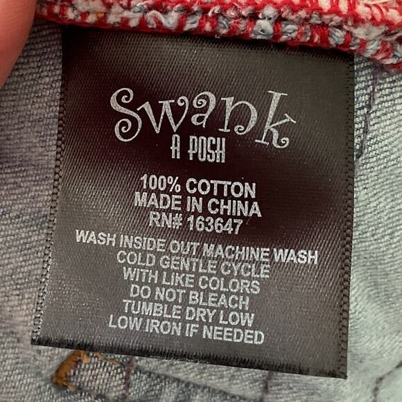 Swank a Posh Tear It Up Ultra Distressed Wide Leg Jeans Medium Wash - Picture 7 of 15